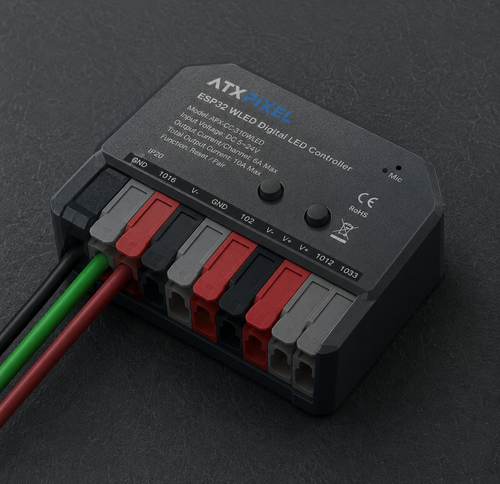 The picture shown is a future rendering of our planned controller, the one you will get will be similar.